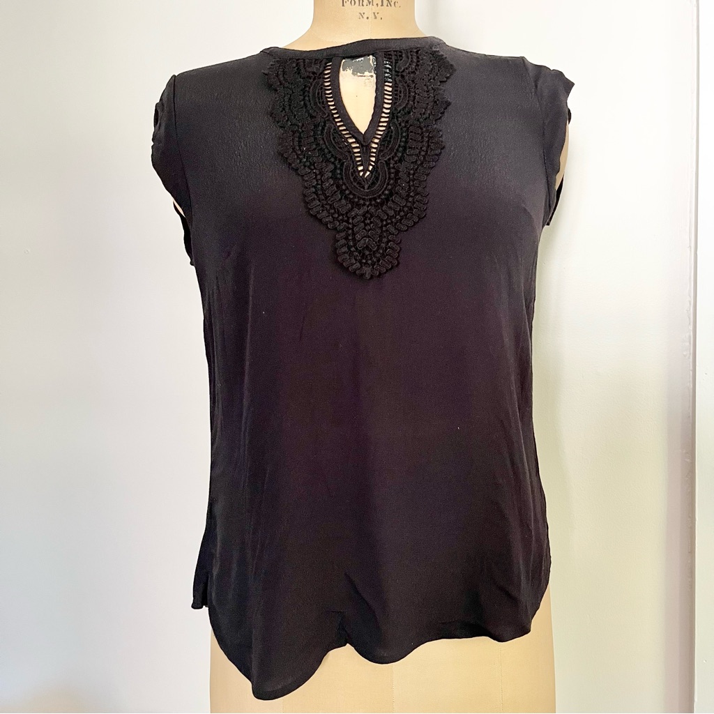 Danielrainn Mixed Material Sleeveless Top